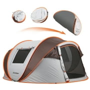 DUOSONG 4-6 Persons White Light Orange Pop-Up Boat Tent White+Light Orange POLYETHYLENE Other